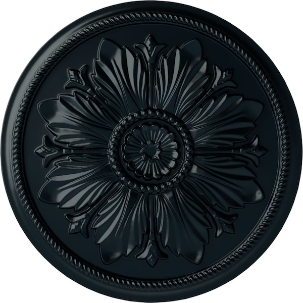 Ekena Millwork Kaya Ceiling Medallion (Fits Canopies up to 5 1/4"), Hand-Painted Night Shade, 23 5/8"OD x 1 1/2"P CM23KANSF - main